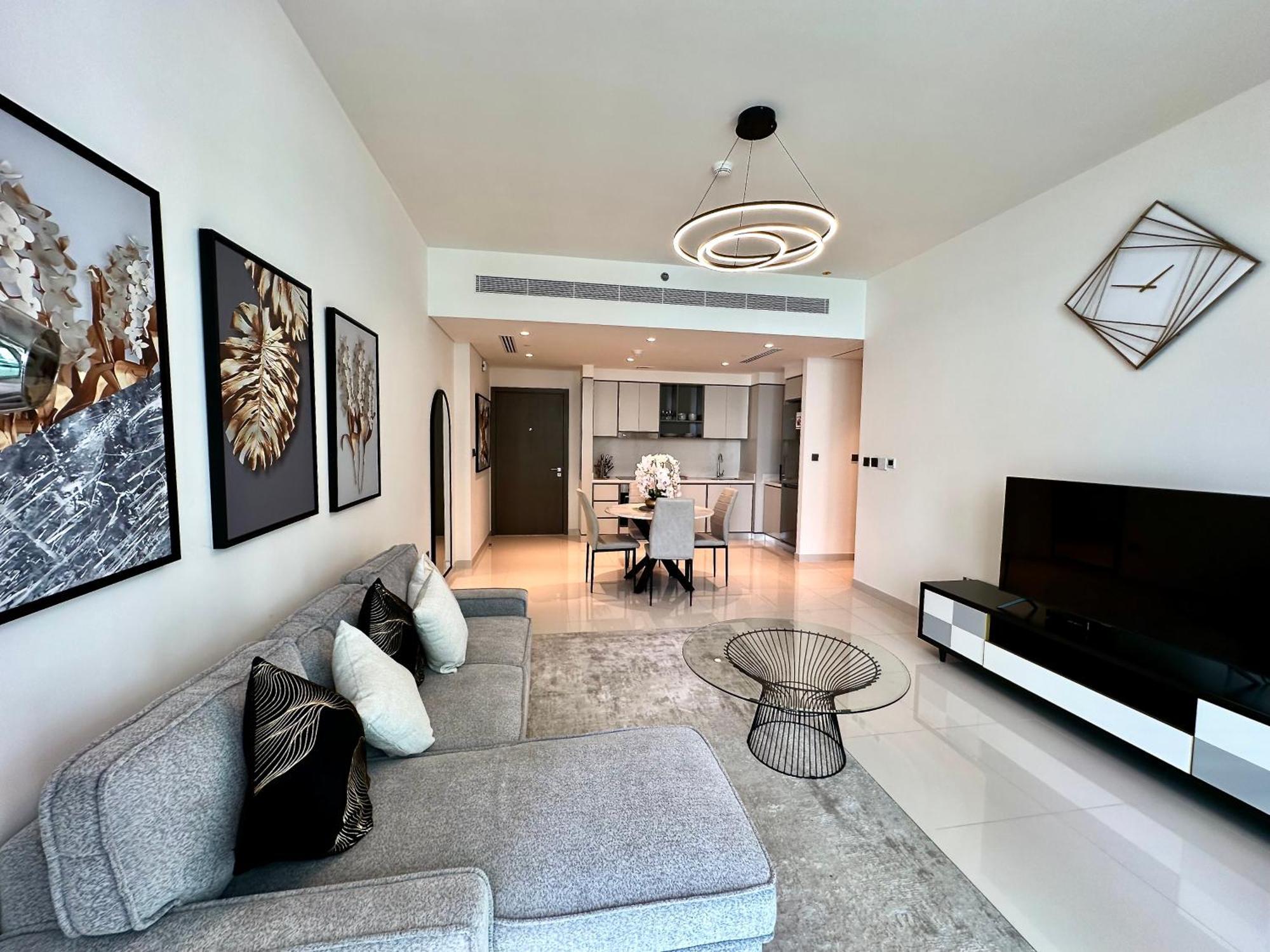 Lux BnB 1BR Spectacular Palm Sea Views Private Beach Apartment Dubai Exterior foto